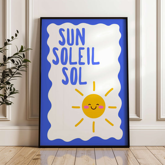 Sun Soleil Sol Print