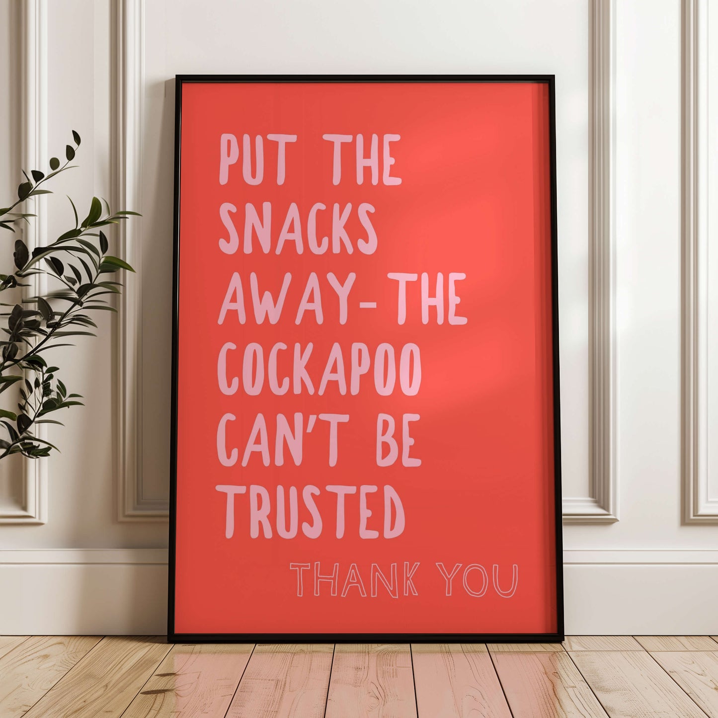 The Cockapoo Can't Be Trusted Wall Print