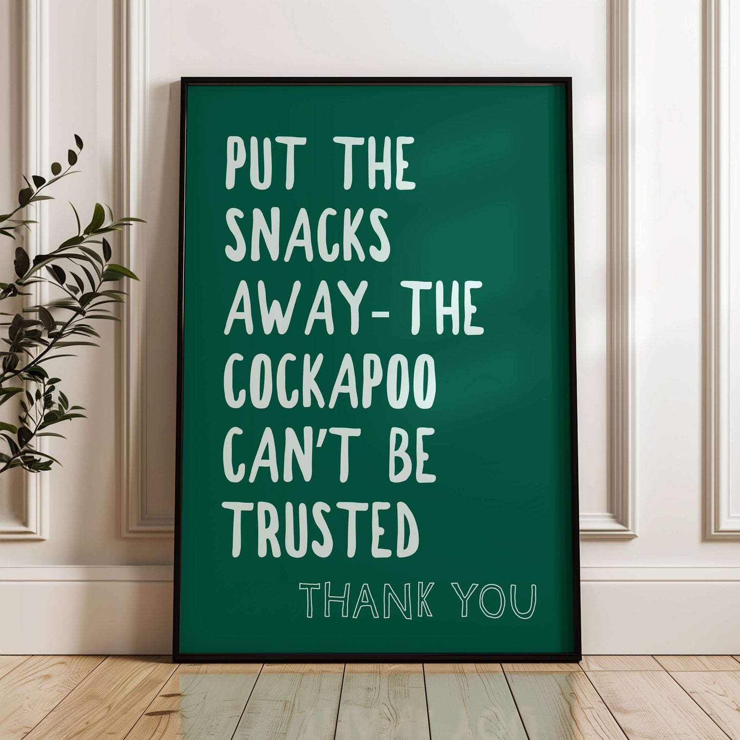 The Cockapoo Can't Be Trusted Wall Print