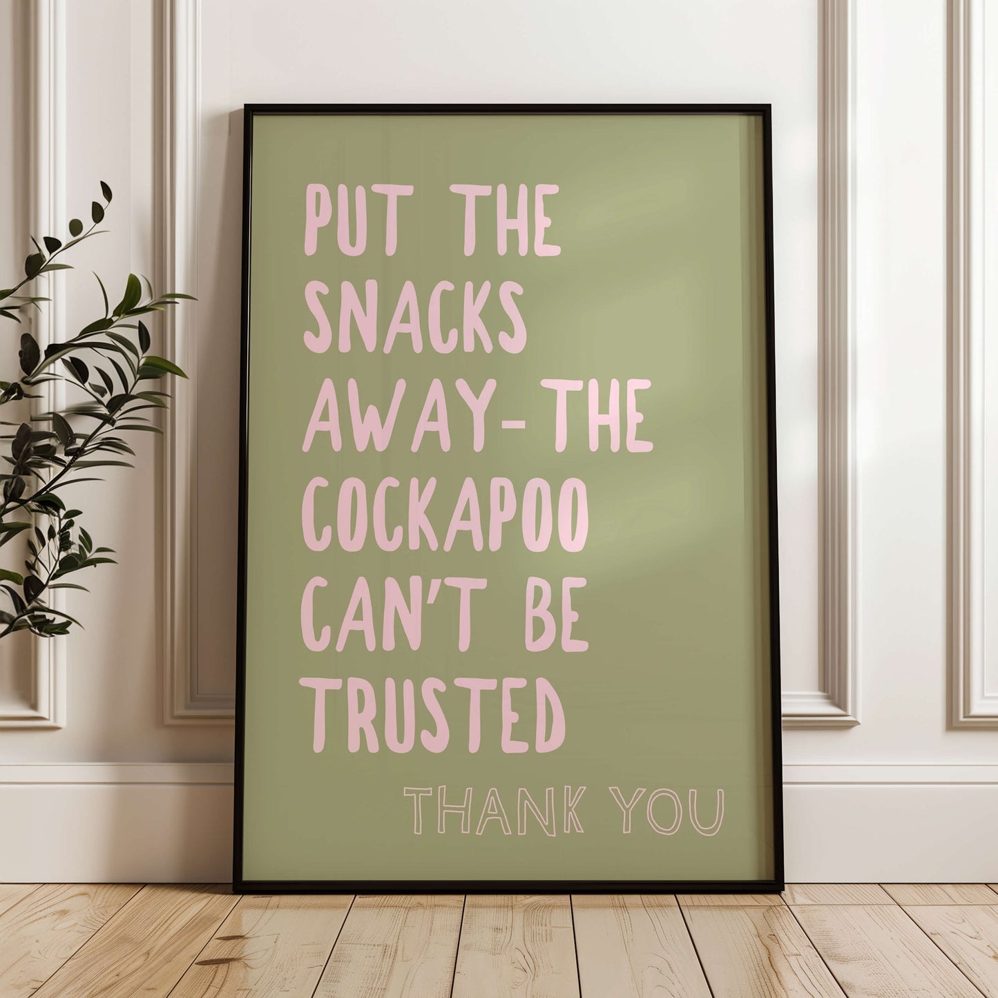The Cockapoo Can't Be Trusted Wall Print