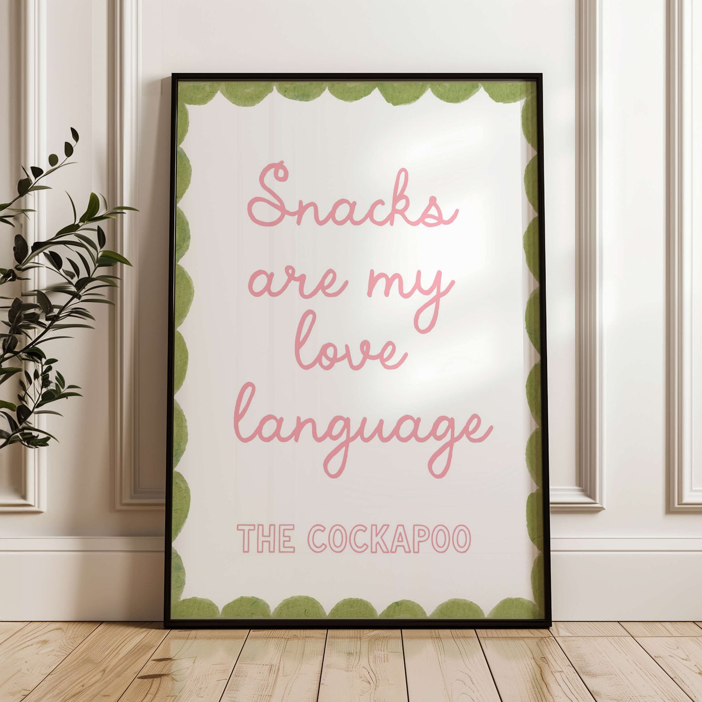 Funny Cockapoo Snack Wall Print