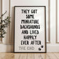 They Got Some Miniature Dachshunds and Lived Happily Ever After Wall Print