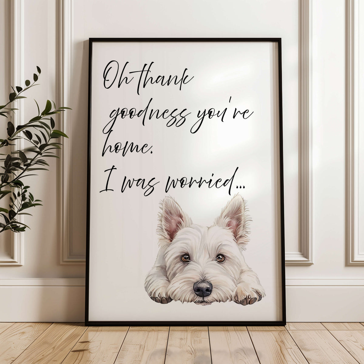 Welcome Home Westie Dog Print